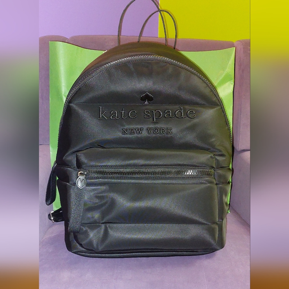 Kate Spade Ella Puffy Backpack in Black